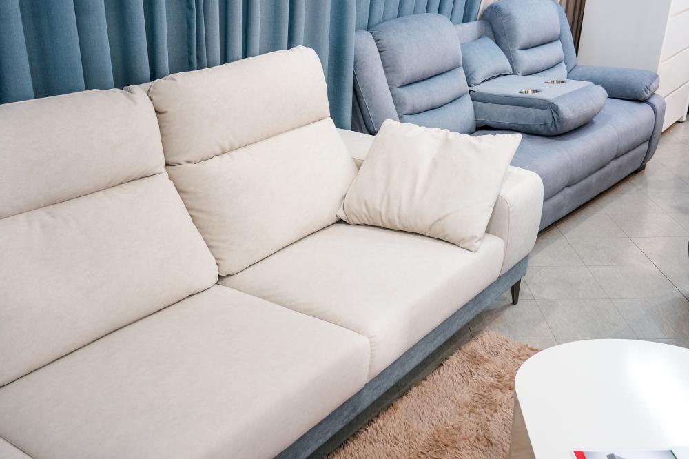 투톤 일자형 패브릭소파