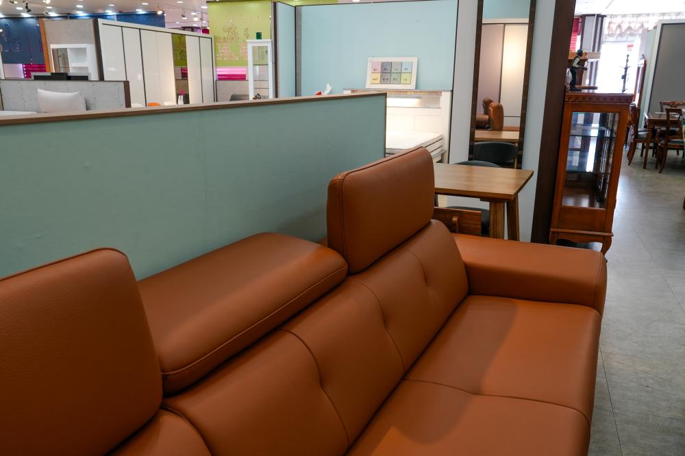 헤드레스트 가죽소파(오렌지)