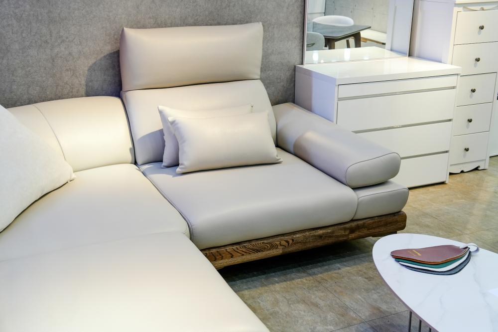 스윙 가죽 코너형소파