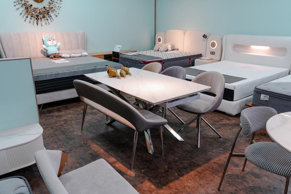 무광 화이트 확장형 식탁세트