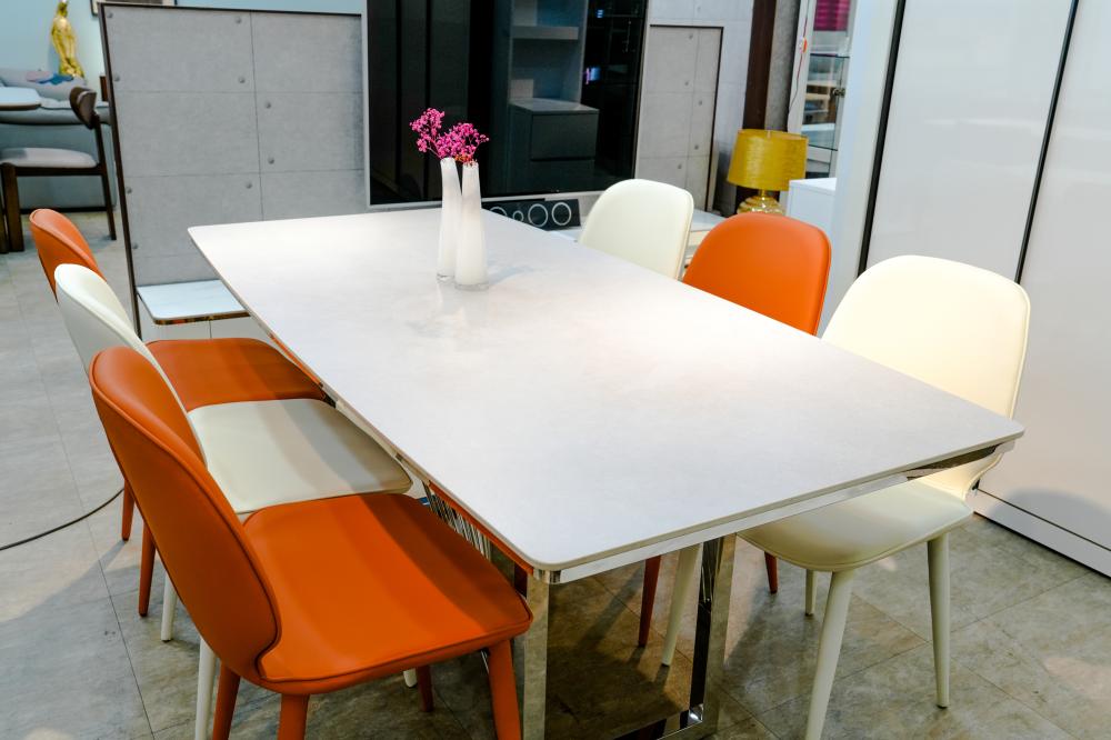 무광 화이트 6인 세라믹식탁 세트