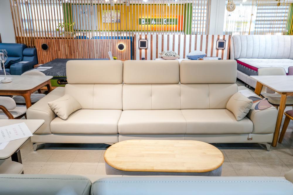 헤드레스트 가죽소파(화이트)