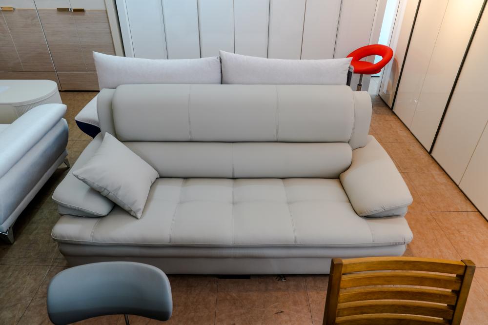 3인용 가죽소파(그레이)