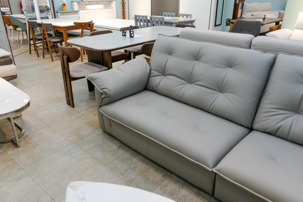 그레이 가죽소파