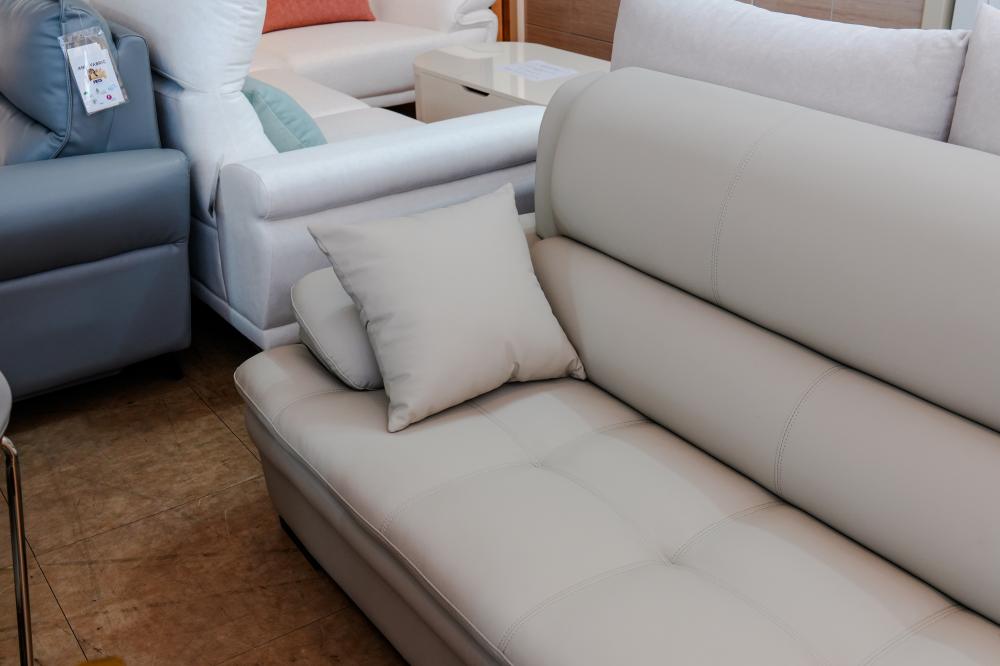 3인용 가죽소파(그레이)