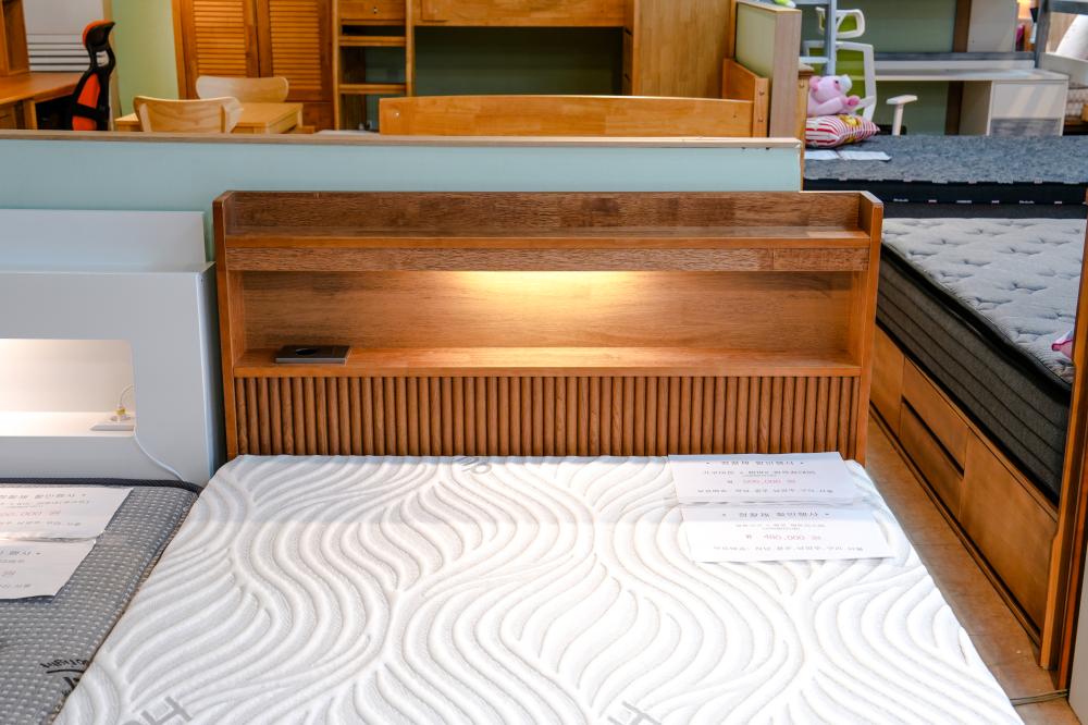 원목 싱글 침대